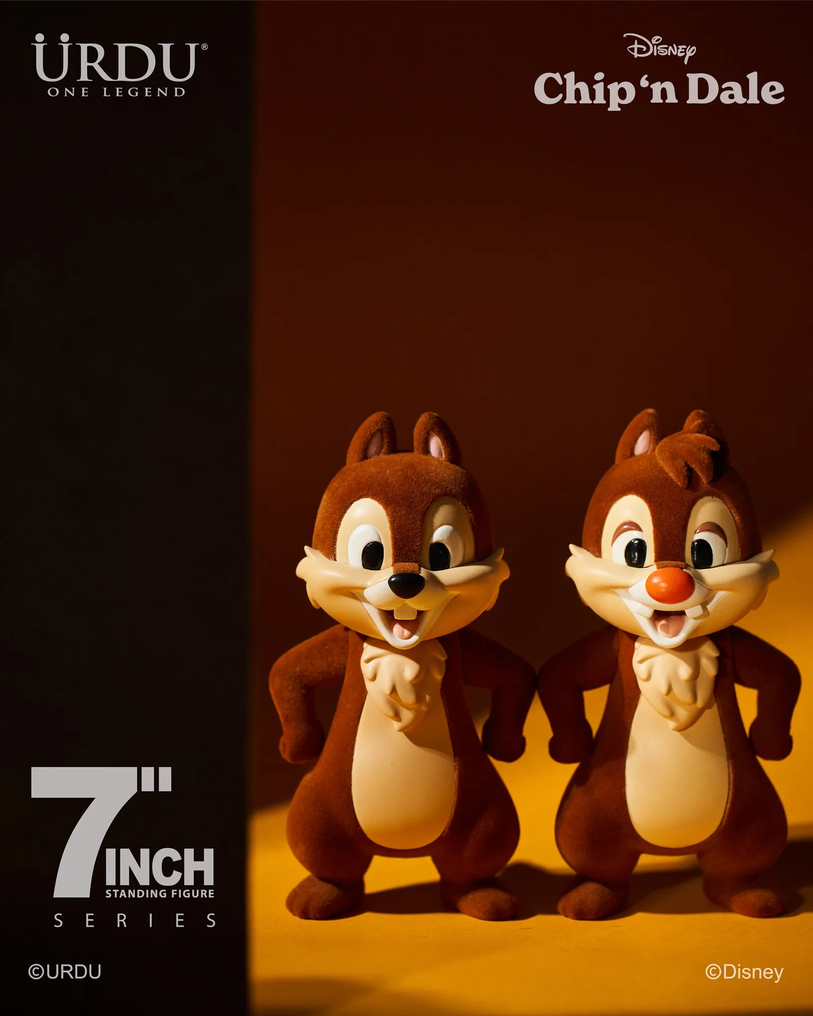URDU / DISNEY·PIXAR 7 INCH STANDING FIGURE - CHIP ‘N DALE