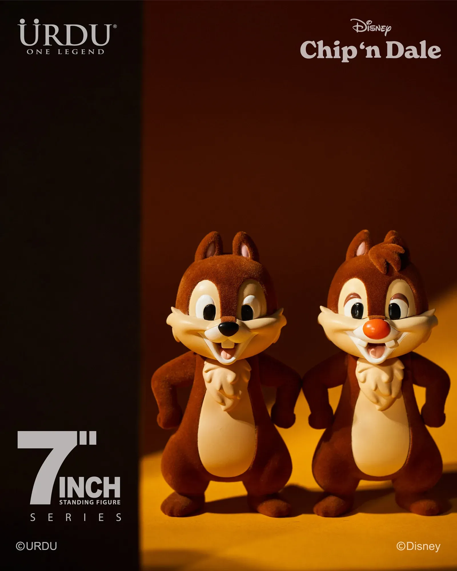URDU / DISNEY·PIXAR 7 INCH STANDING FIGURE - CHIP ‘N DALE